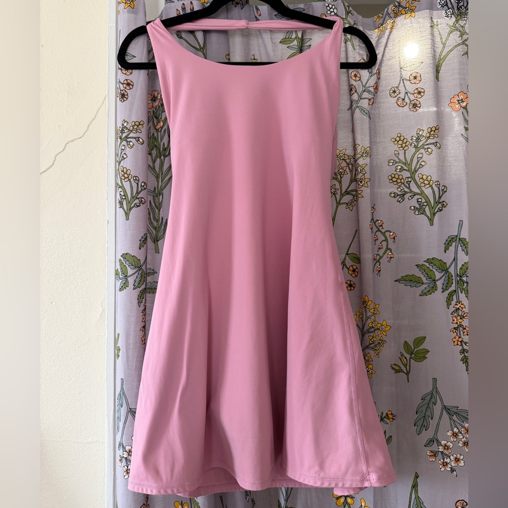 Halara Baby Pink Halter Neck Tennis Dress